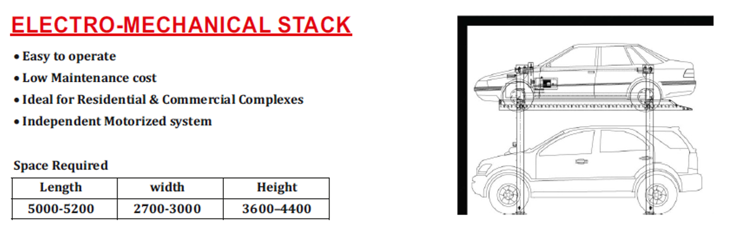 4 Pole Electro Mechanical Stack Car Parking