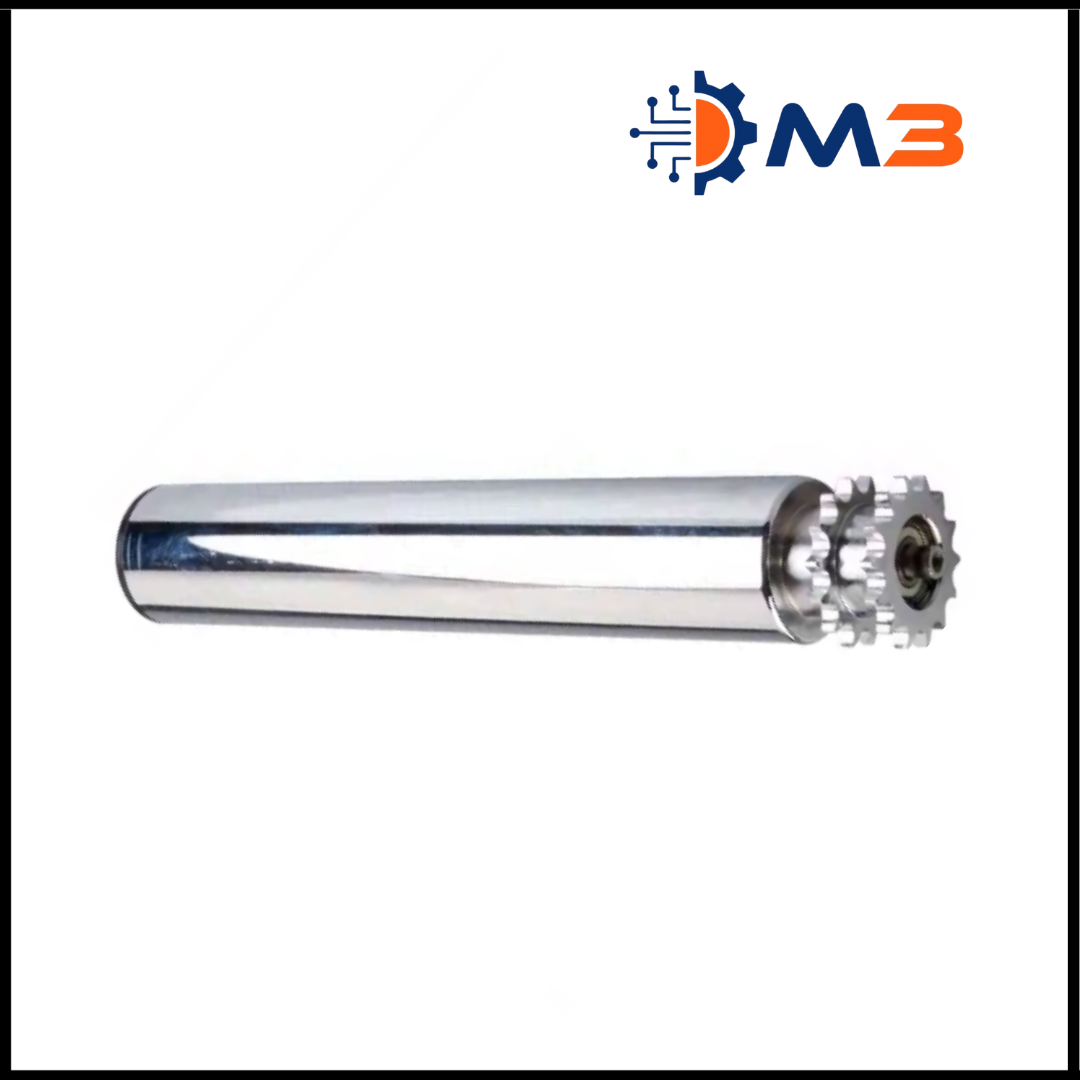 MS Chrome Plated Powered Duplex Sprocket Rollers 60  Diameter Brand M3T (Set of 5 Rollers )