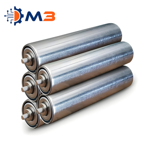MS Galvanised Unpowered Rollers 80 Diameter Brand M3T (Set of 5 Rollers )