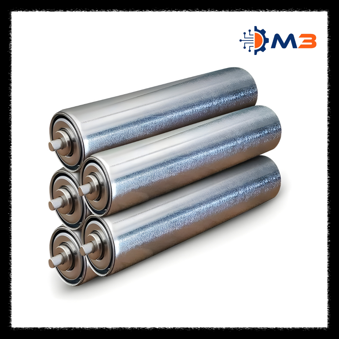 MS Chrome Plated Unpowered Rollers 50 Diameter Brand M3T (Set of 5 Rollers )